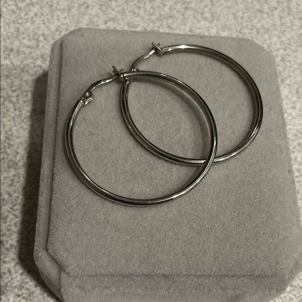 Elegant Sterling Silver Hoop Earrings